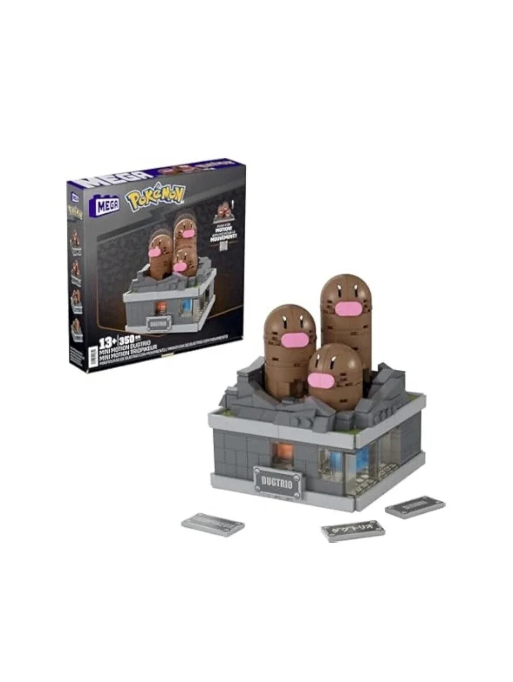 MEGA Nintendo Pokemon Mini Motion Dugtrio 350 Pieces Building Blocks Set | New